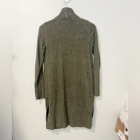 BAREFOOT DREAMS CozyChic Lite Catalina Long Cardigan Olive Green XS Petite - Picture 4 of 6